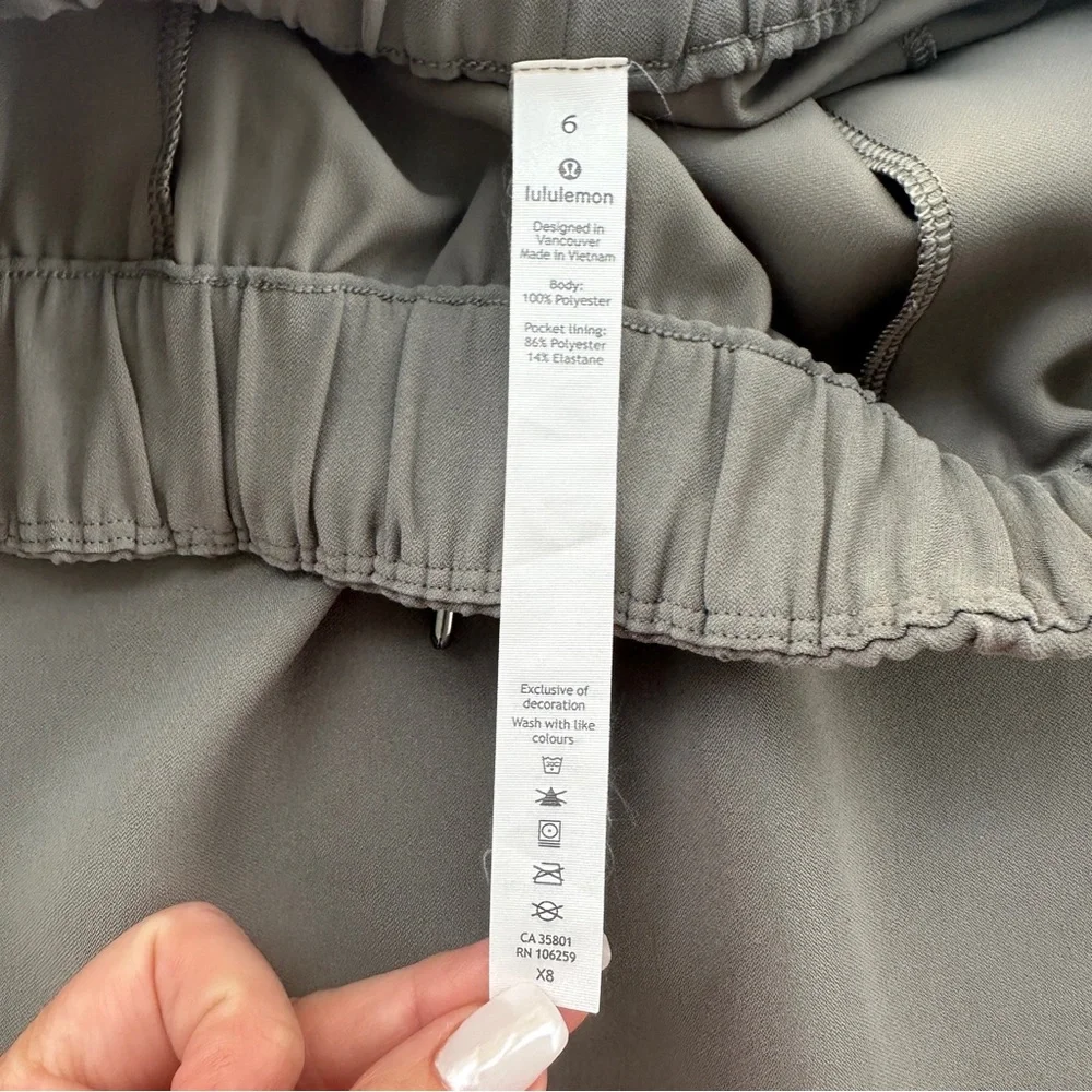 lululemon On The Fly Skirt Gray Sage Green Size 6